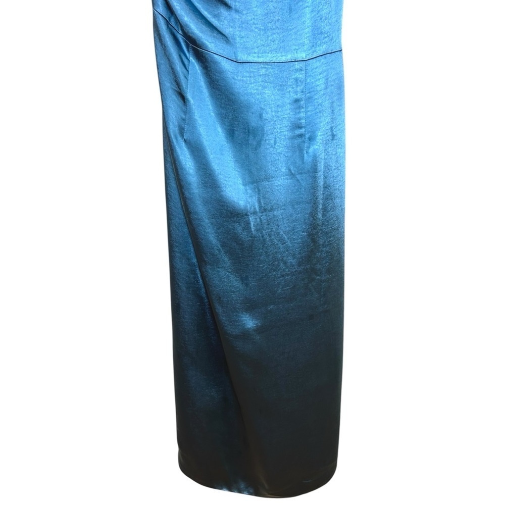 Elliatt x Revolve, Women’s ‘Cassini’ One-Shoulder Midi Satin Dress - Blue, Large - Picture 8 of 14